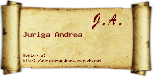 Juriga Andrea névjegykártya